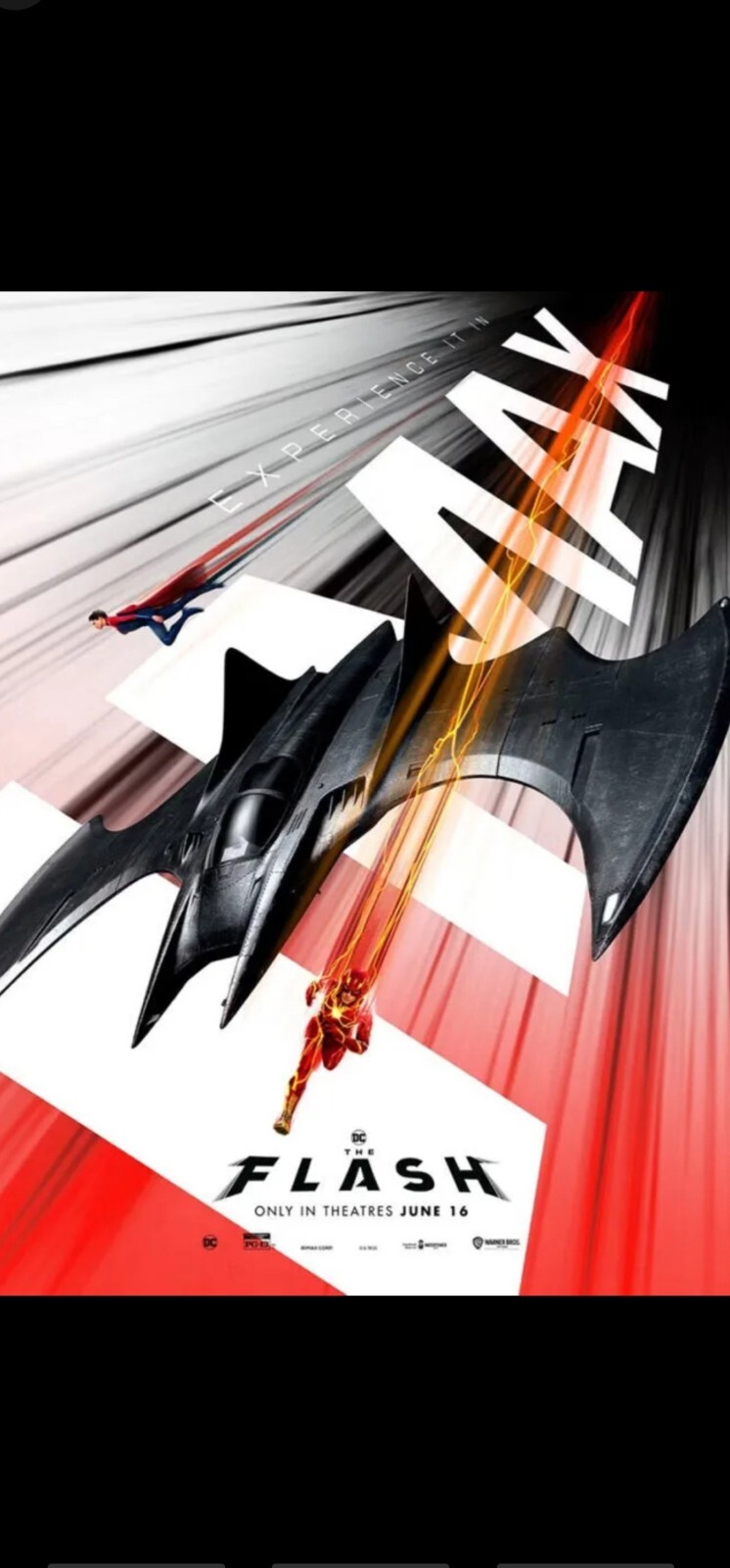 New DC The Flash 2023 Movie, Decal Poster, Exclusive AMC IMAX Batman, Superman