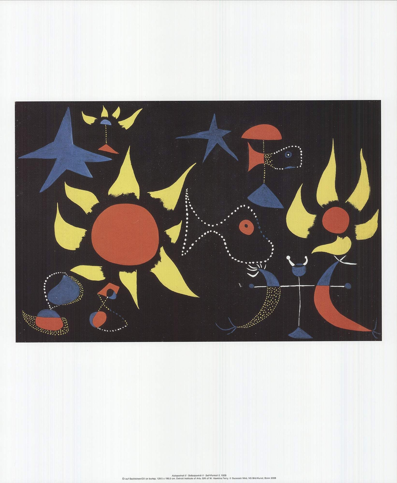 JOAN MIRO Self-Portrait II 22.75″ x 19″ Offset Lithograph 2010 Surrealism