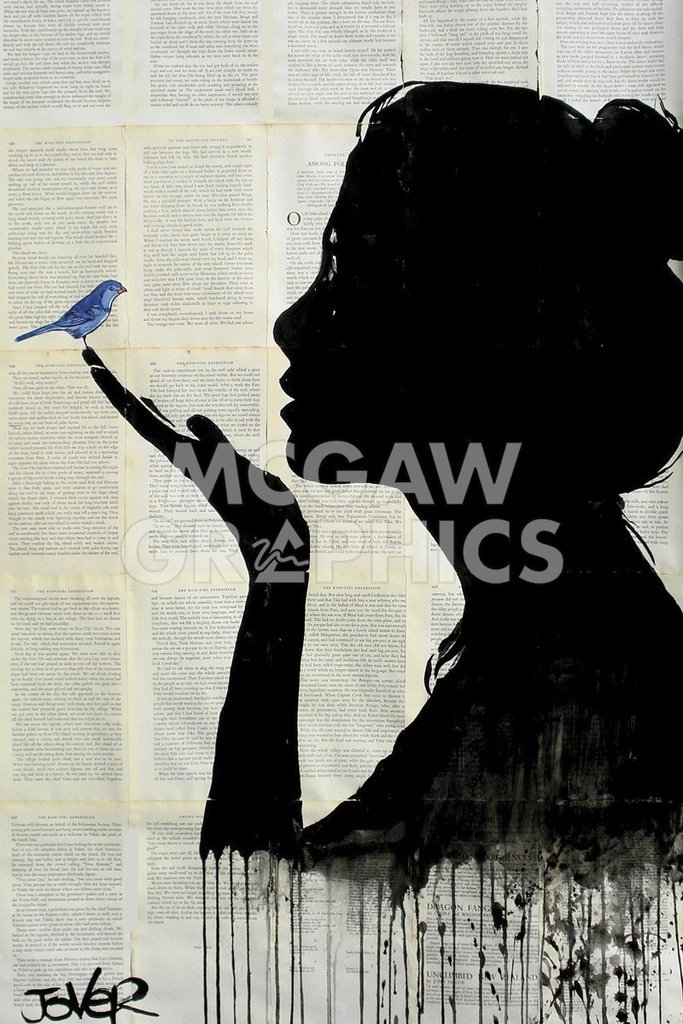Harmony, Loui Jover, Wall Decor Home Unstretched Unframed Canvas 22″ x 16″ 589