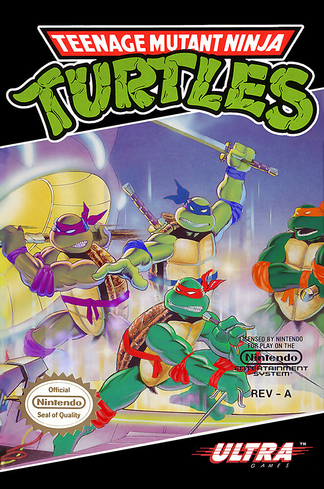 TMNT Teenage Mutant Ninja Turtles NES BOX ART POSTER MADE IN USA – TMNT10