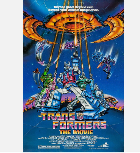 1986 Hasbro Transformers The Movie Poster Animated Optimus Prime