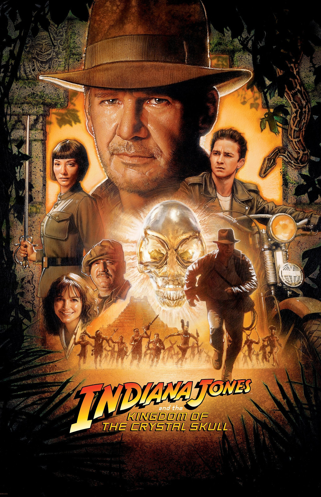 AA2152 Indiana Jones & the Kingdom of the Crystal Skull 2008 Movie Poster 11×17