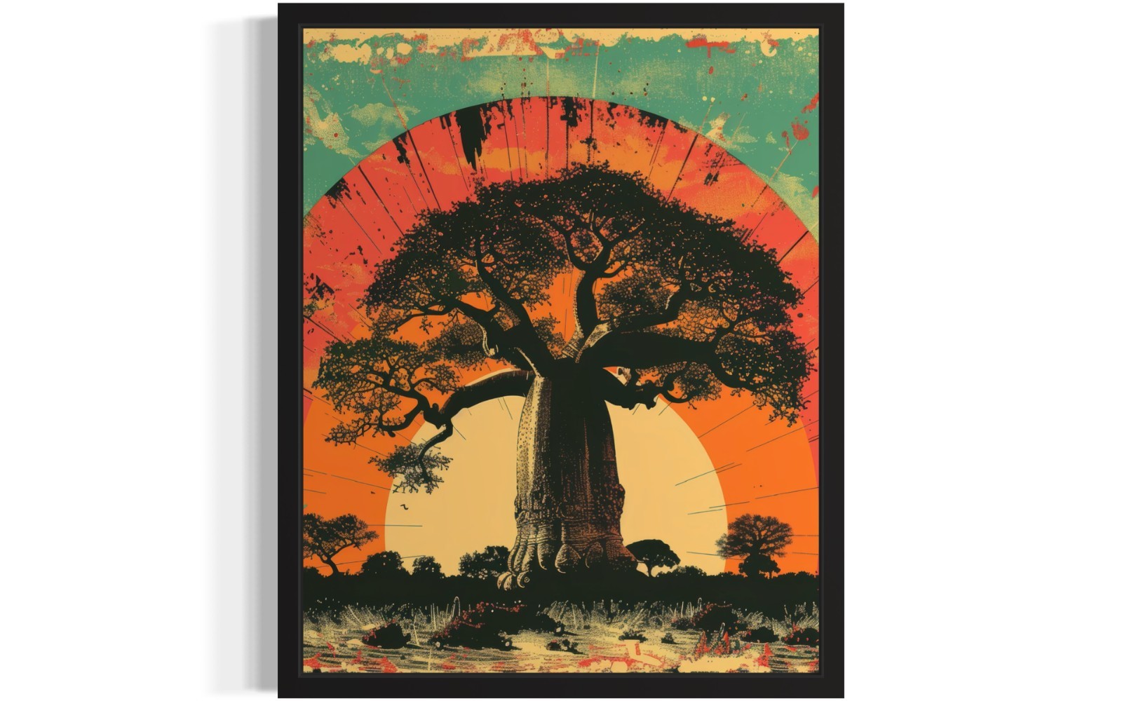Baobab Tree Bedroom Restroom Art Print Poster Wall Art Painting