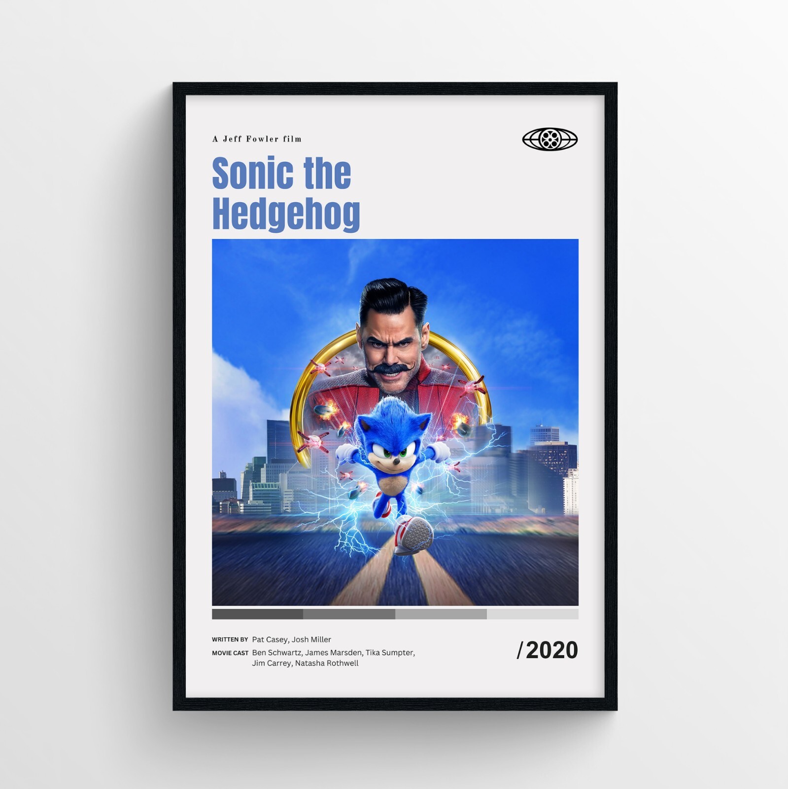 Sonic the Hedgehog Movie Poster Print, Wall Art – Unframed