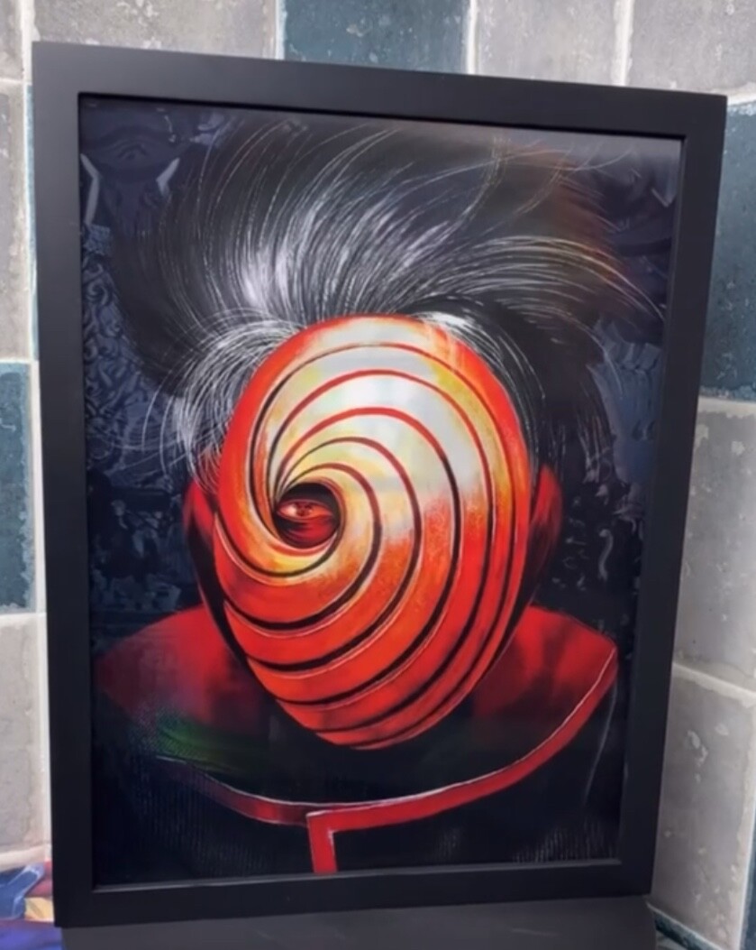 Naruto-Kakashi,Tobi -3D Poster 3D Lenticular Flip Effect,2 Images In One