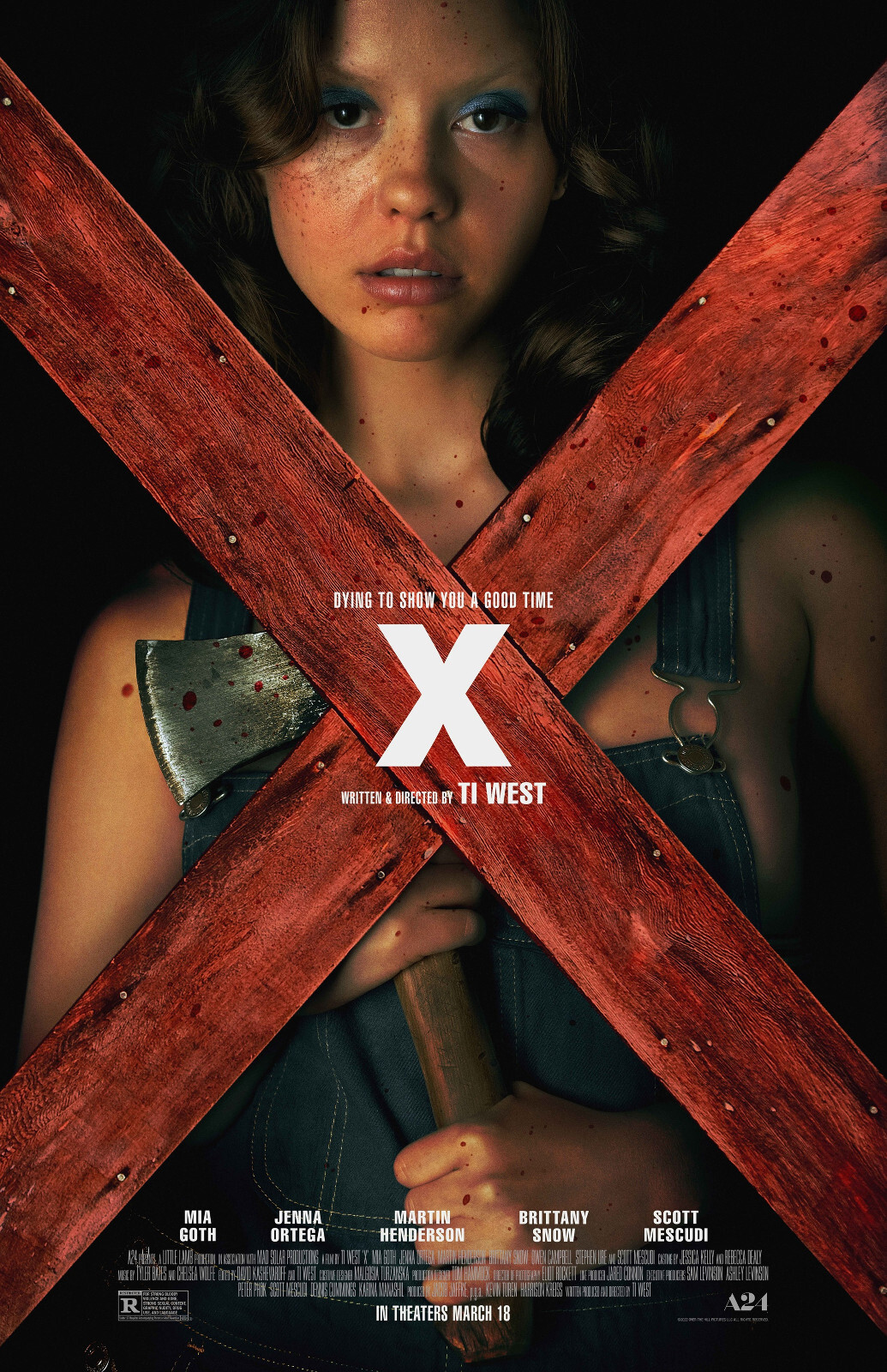 BB4972 X Film By Ti West 2022 Lead Movie Poster 11×17