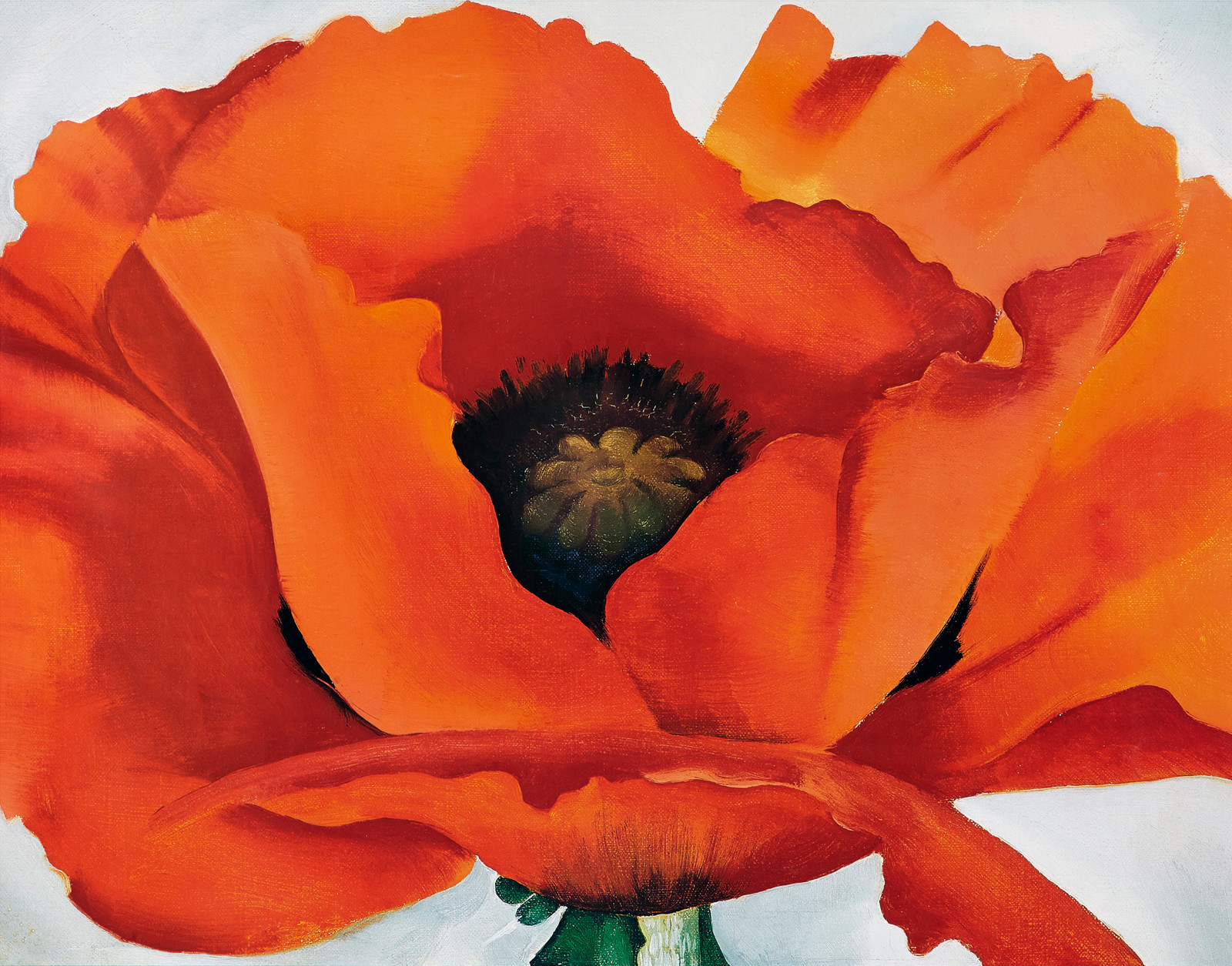 GEORGIA O’KEEFFE RED POPPY 1927 MINIMALISM ART GICLEE PRINT FINE CANVAS