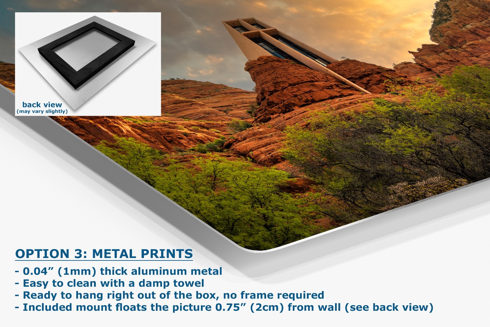 Sedona Arizona Desert Picture, Chapel Holy Cross Southwestern Canvas Wall Art