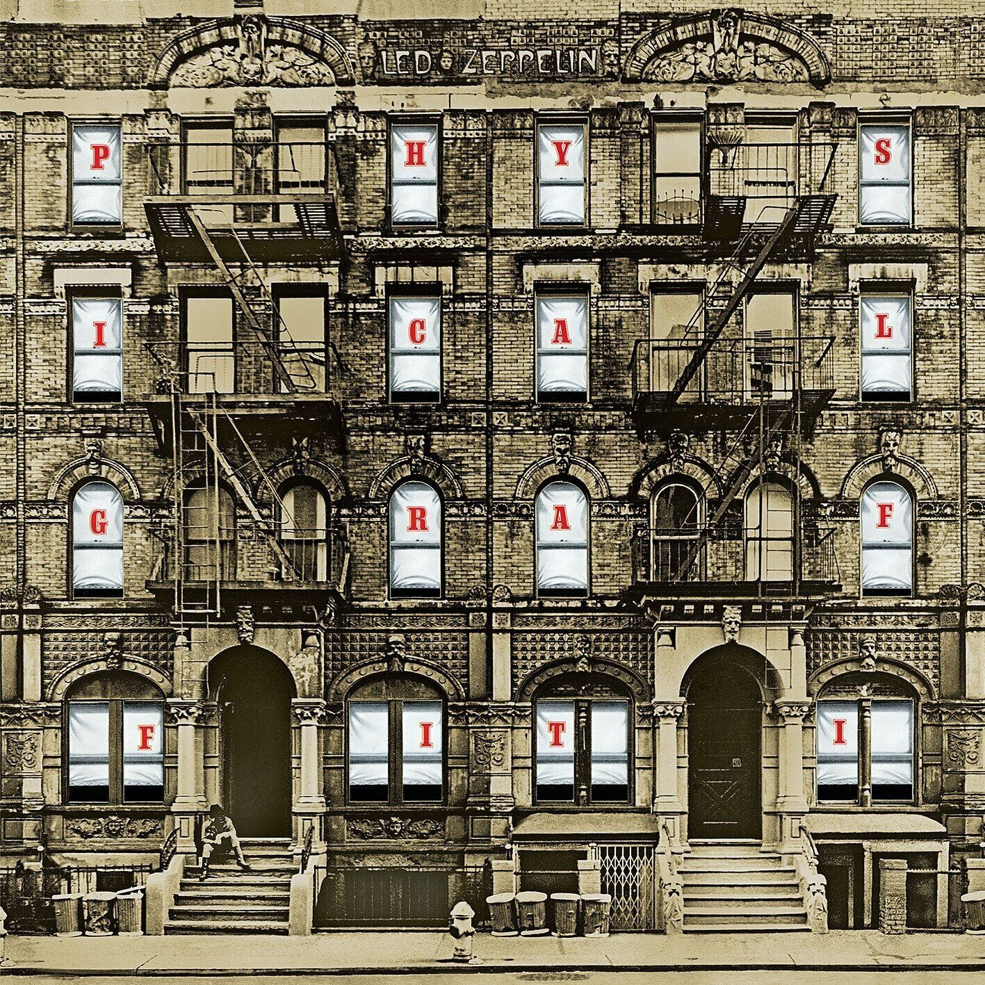 11×11 LED ZEPPELIN Physical Graffiti cover Album POSTER Classic music wall art