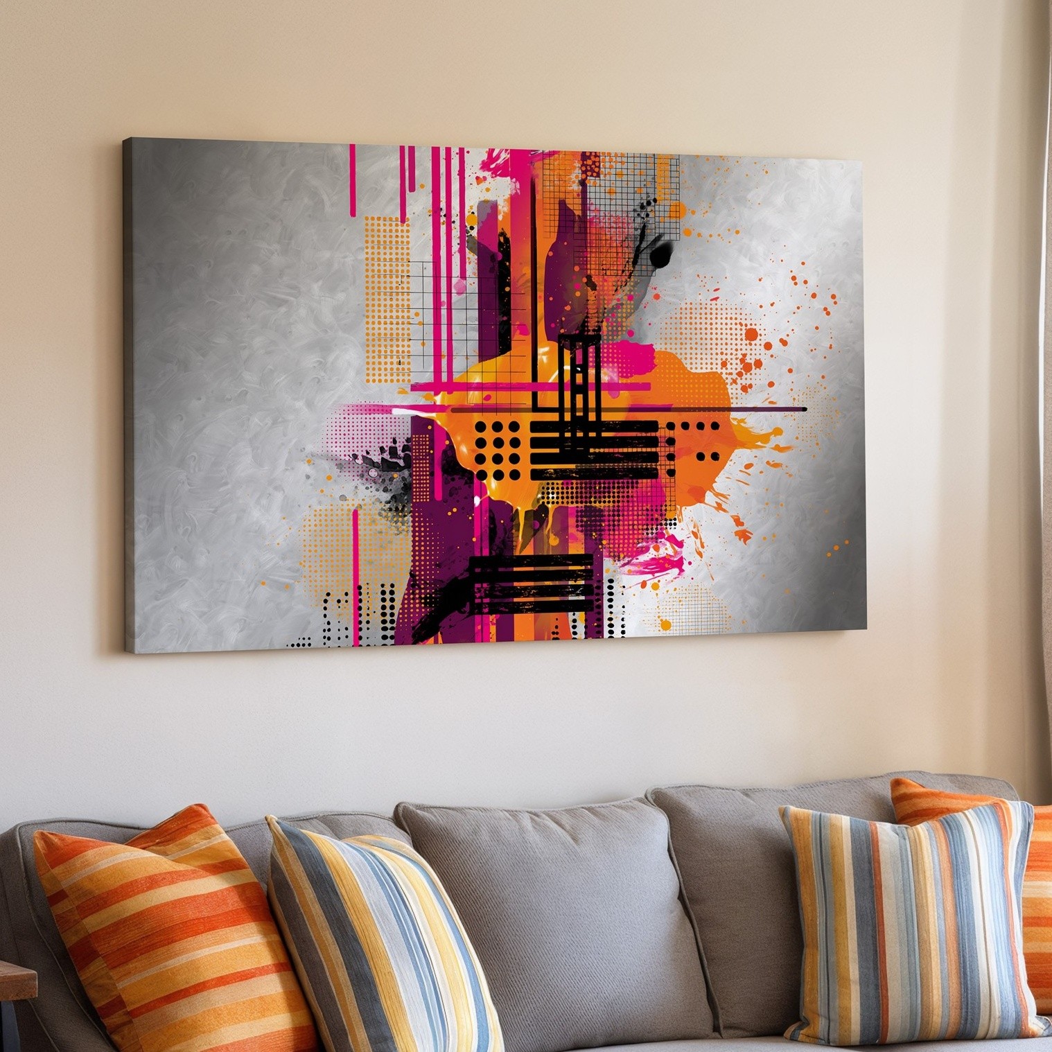 Vibrant Abstract Composition Featuring A Dynamic Interplay Of Colors Wall Art