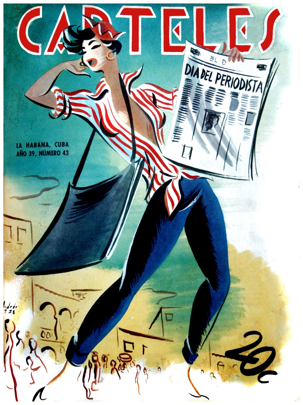 Wall Quality Decor Poster.Room art.Sexy pinup Newspaper seller.6808