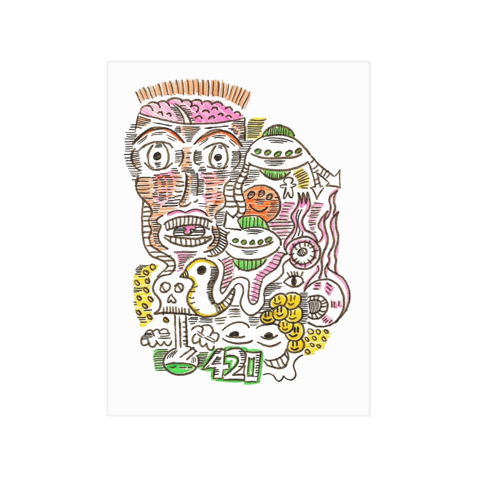 Original Art Print, Psychedelic Art, Matte Finish by Ian Hartley