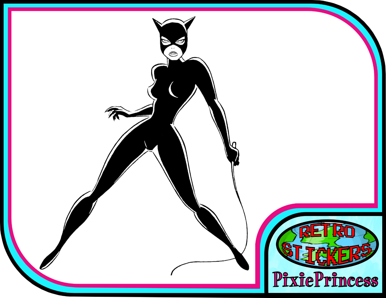 Batman Catwoman B2 Vinyl Sticker Wall Poster Art DC Comic Laptop Car Bike Movie