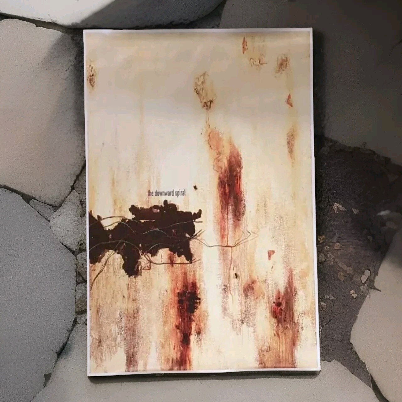 NINE INCH NAILS Downward Spiral POSTER album cover 16″ X 12″ Canvas NIN
