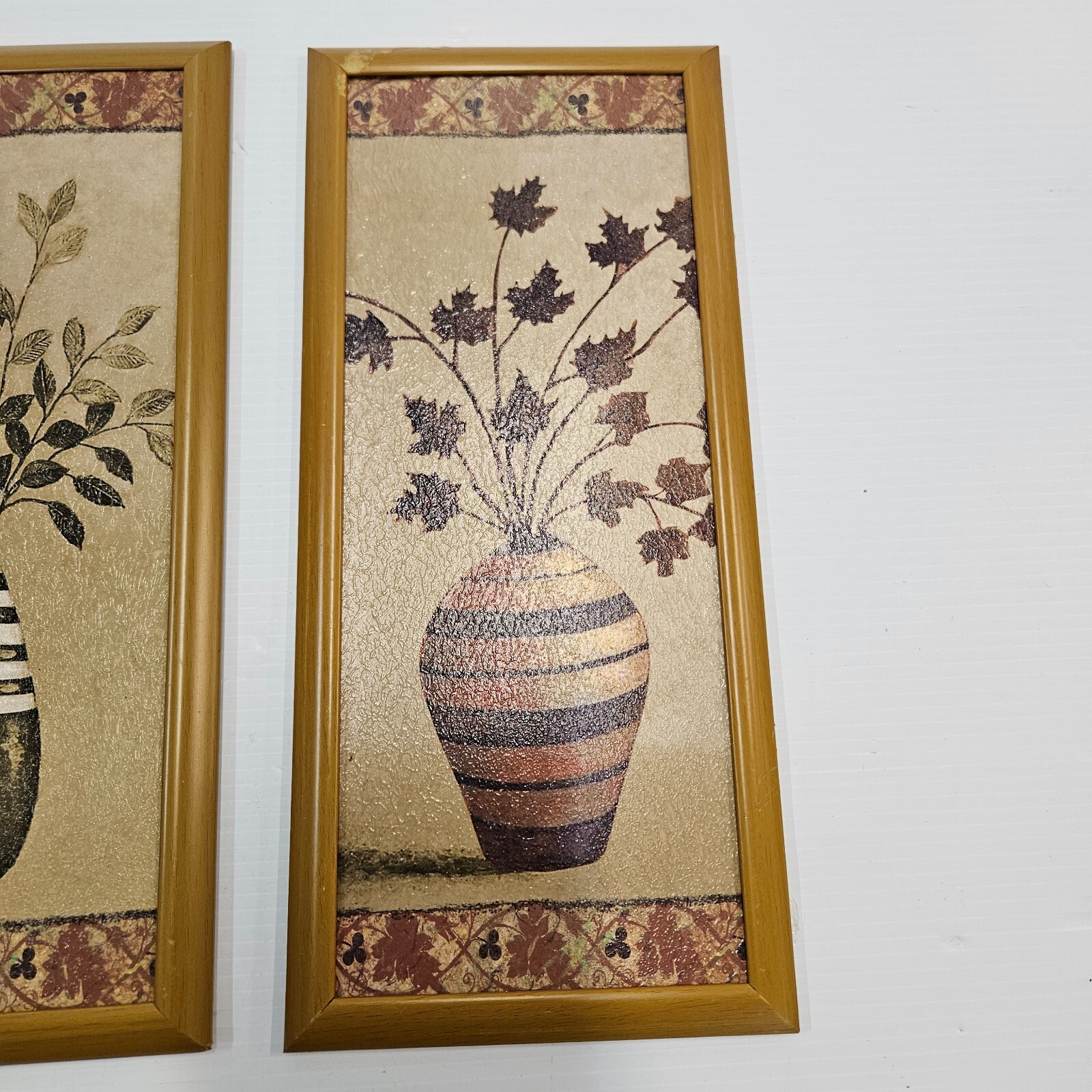 Indianara Set of 2 Beautiful Flower vases Framed Art decor wall decor