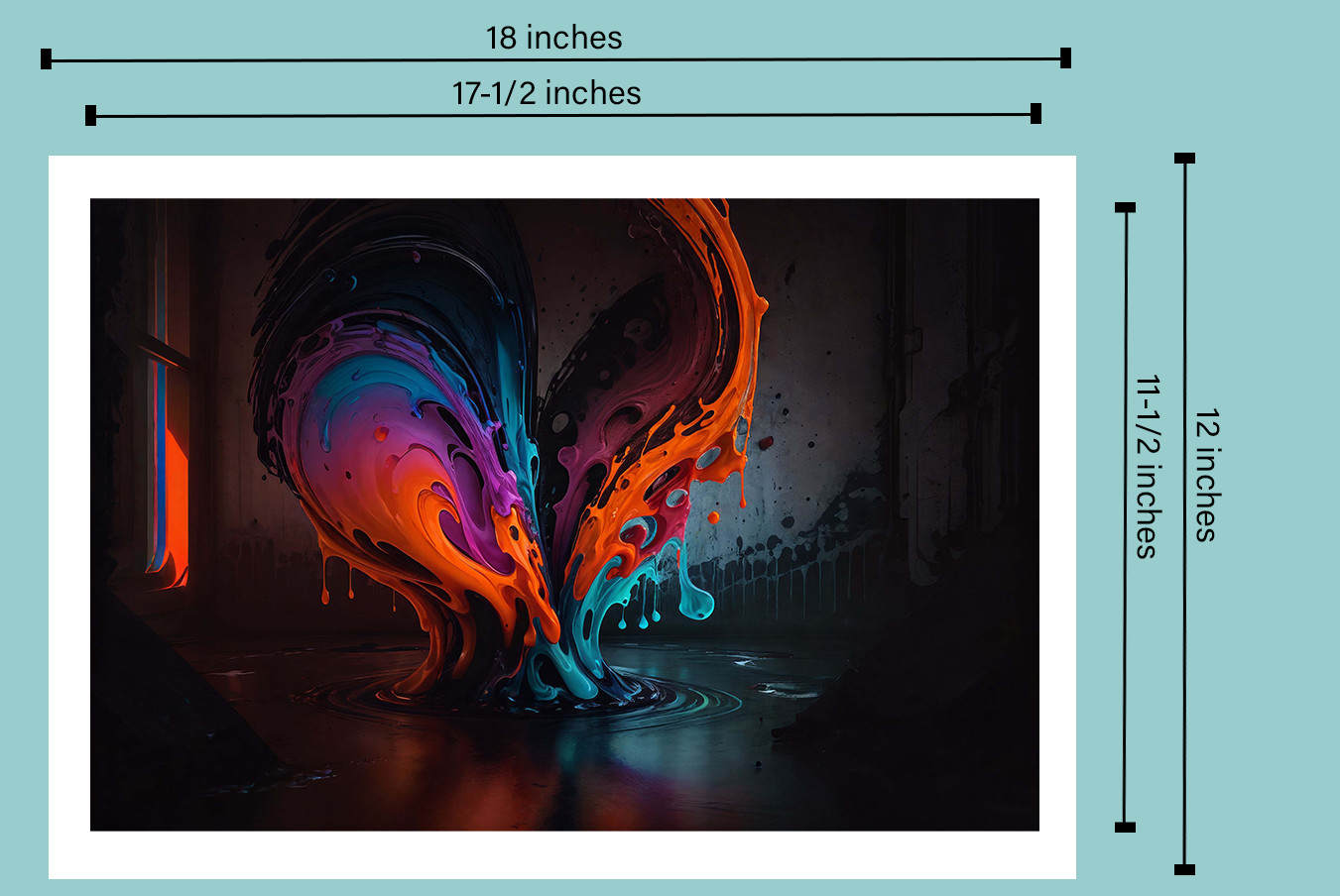 Unframed Abstract Wall Art, poster, print. Unframed Canvas, picture, home decor.