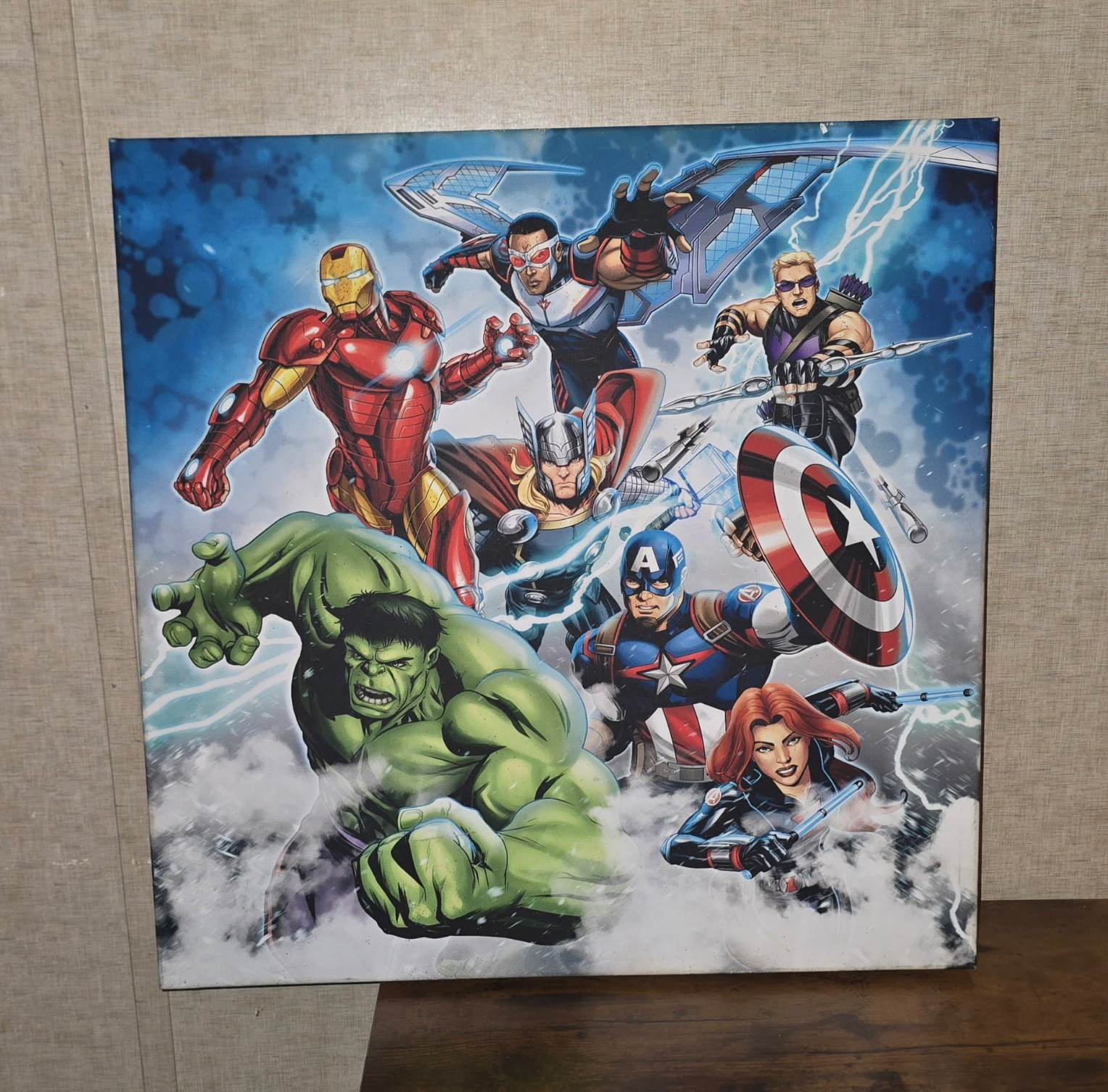 Marvel Avengers Superheroes Print Poster Iron Man Hulk Thor Cap Horiz