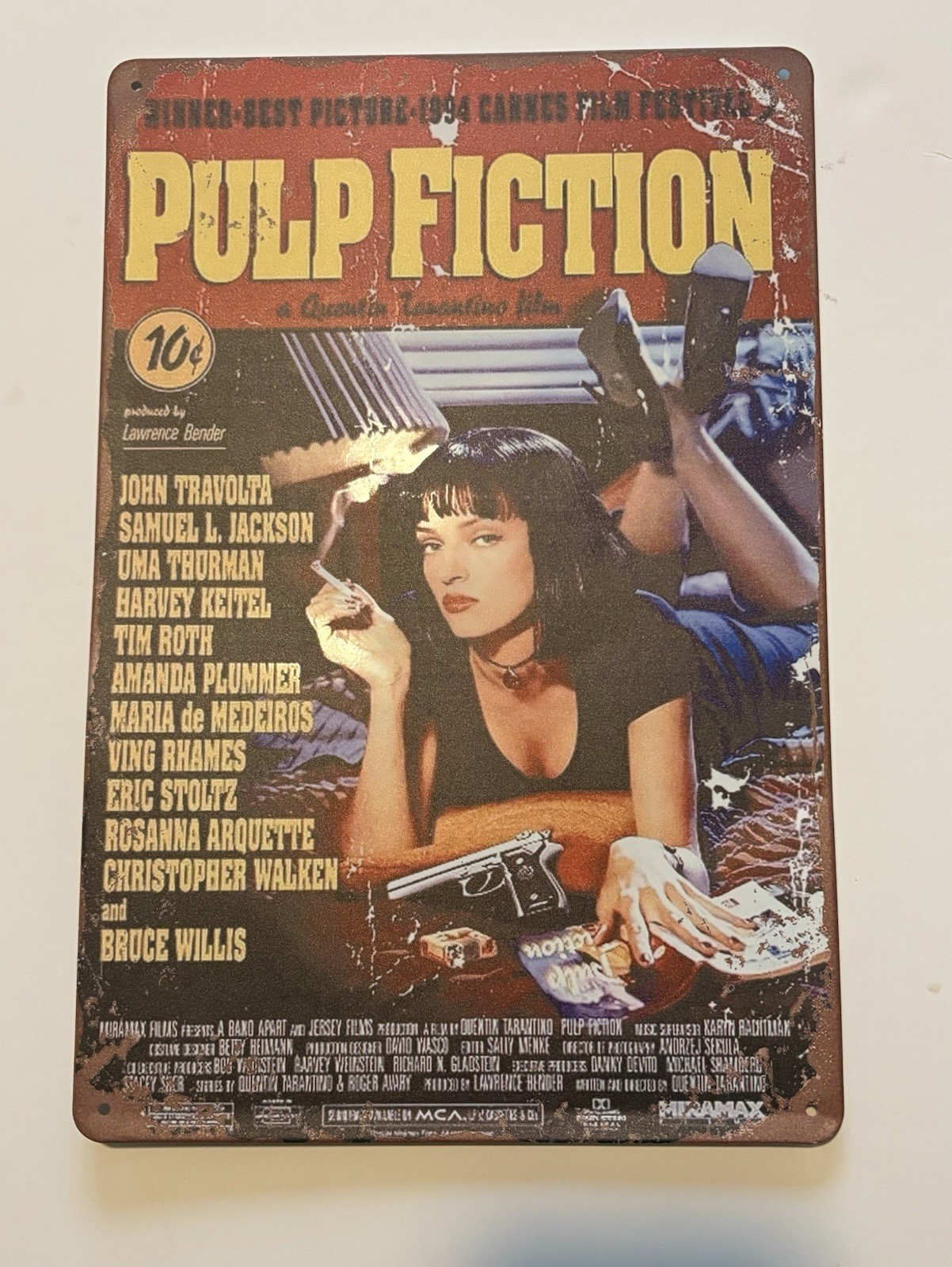 Pulp Fiction Movie Poster 8×12 Metal Sign