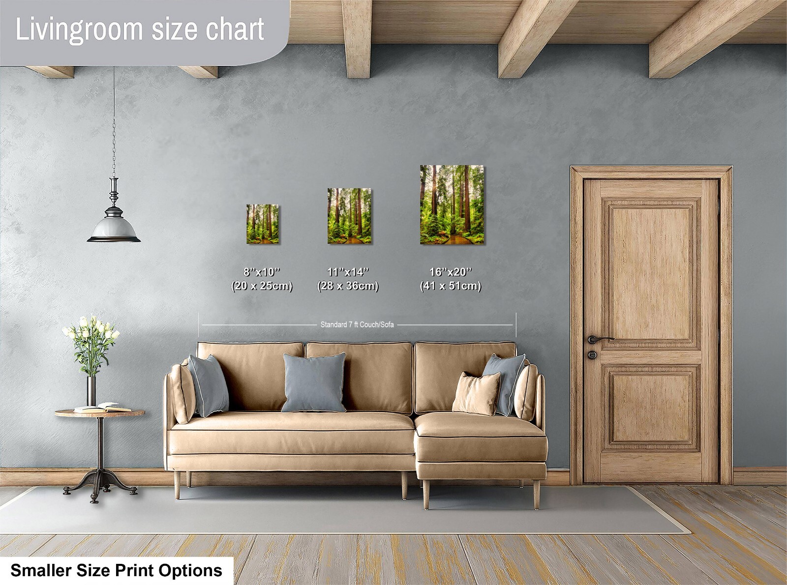 California Redwood Trees Print | Sunrise Forest Wall Art for Home Decor & Gifts
