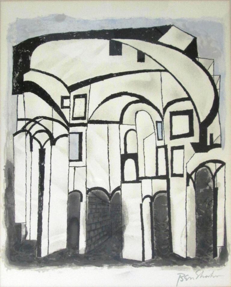 Roads in Unknown Regions Art Print – Ben Shahn Modernist Architectural Abstract