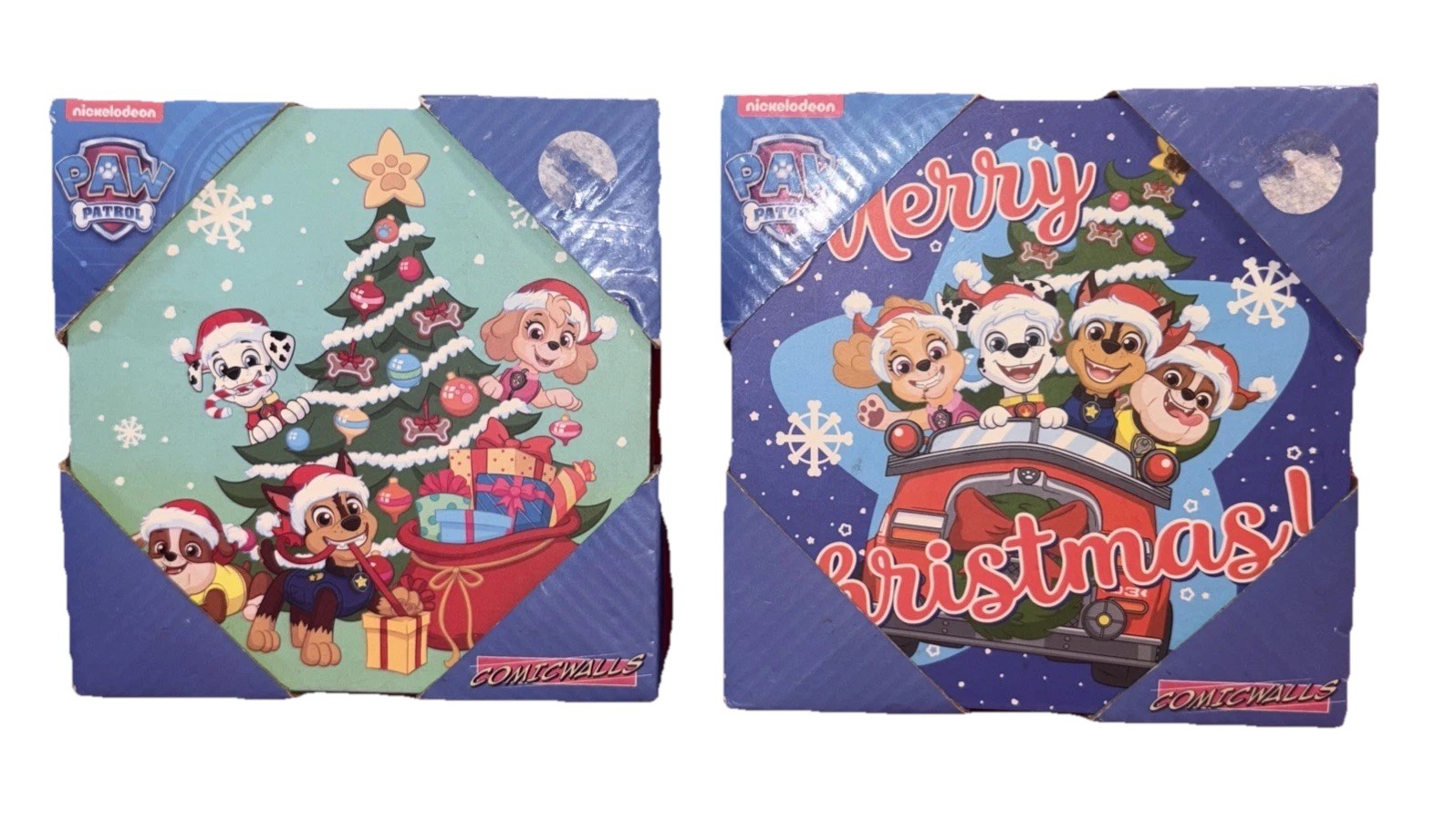 Nickelodeon Comic WalksPAW Patrol Christmas Wall Art. Set Of 2. Children’s Decor