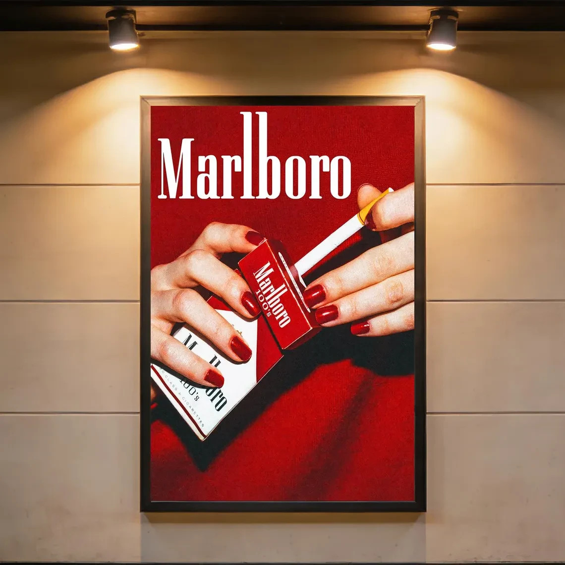 Western Cigarettes Poster Vintage Rustic Man Cave Decor Print Living Room Art