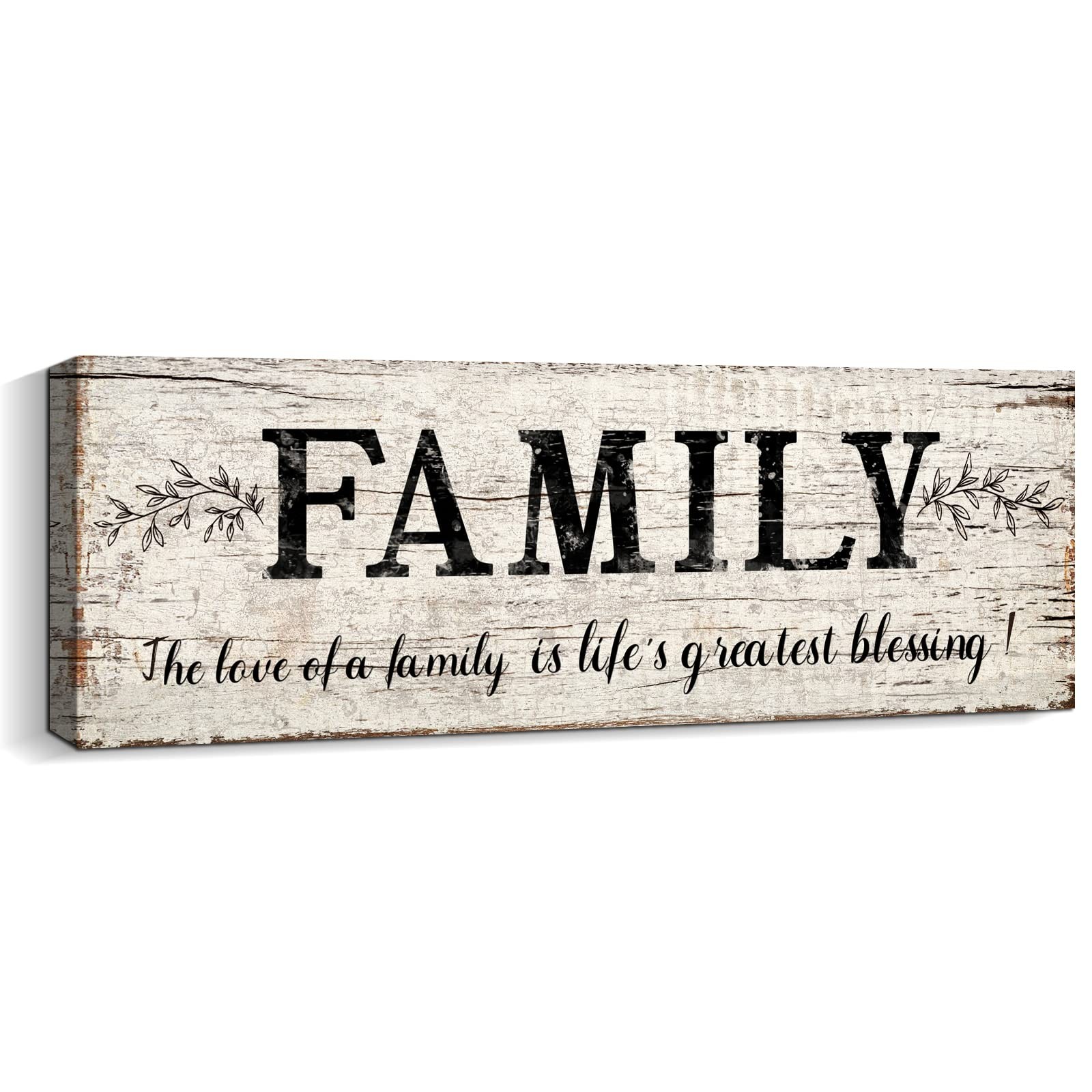 Family Signs Wall Decor Quote Words Wall Plaques Family Framed Wall Art Vinta…