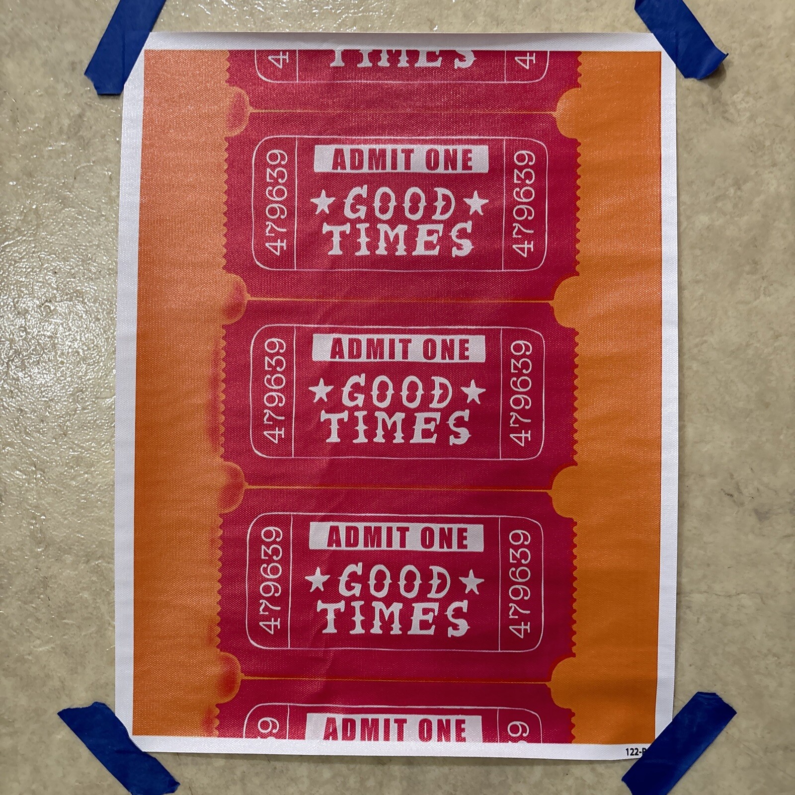 Good Times Admit One Ticket ✅ Fun Party Poster Canvas Wall Art ✅ 12×18 Inch