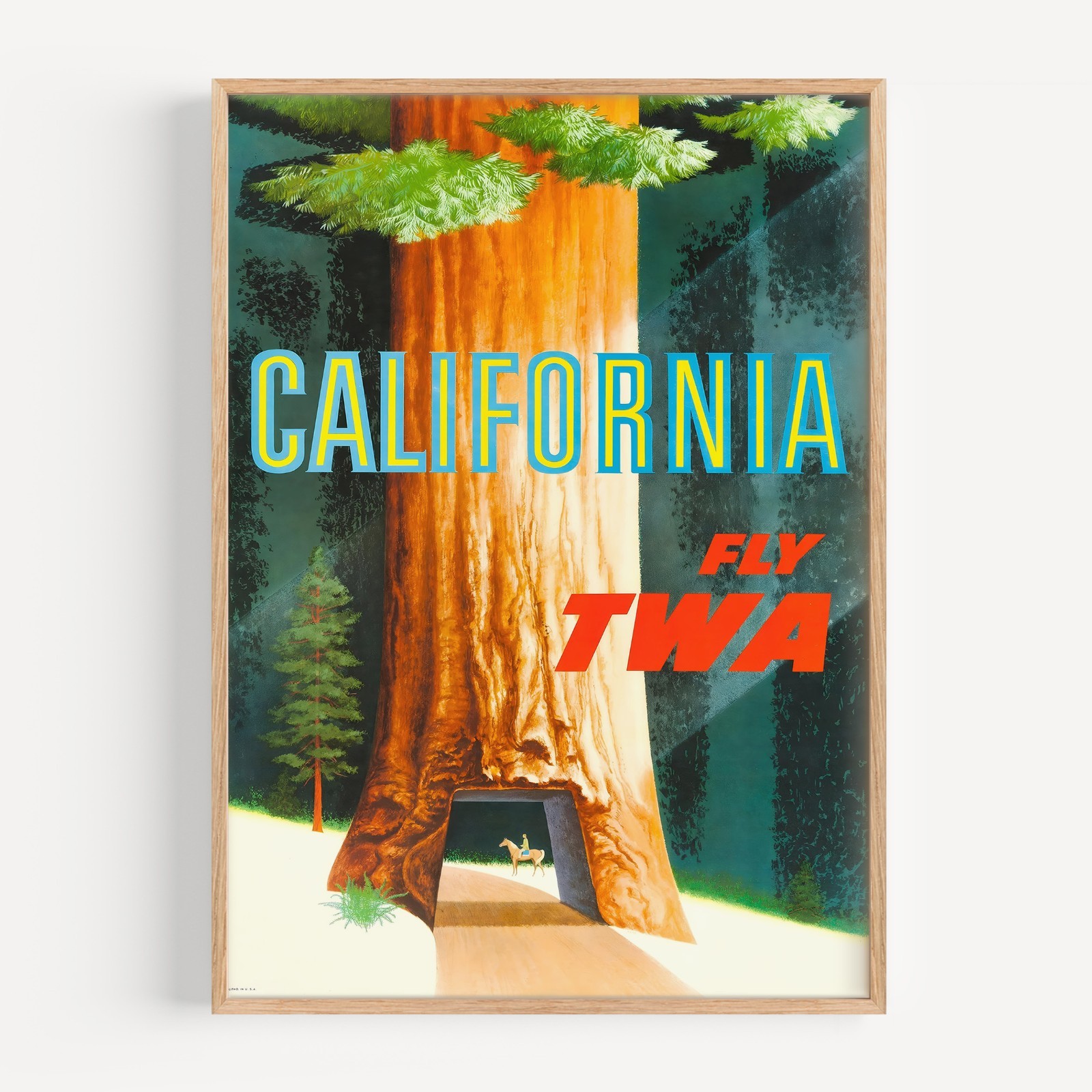 California – TWA Retro Travel Poster