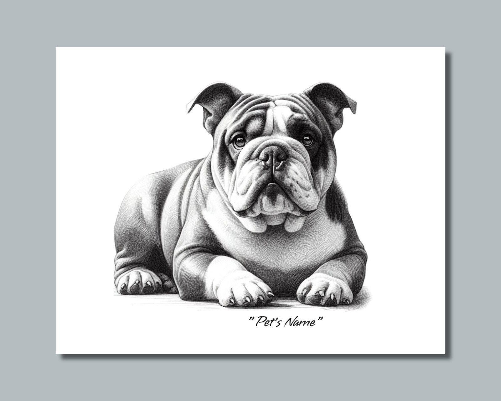 Personalized PIT BULL BULLY Pet Print Photo DOG’S NAME Picture 8×10 11×14 (P3)