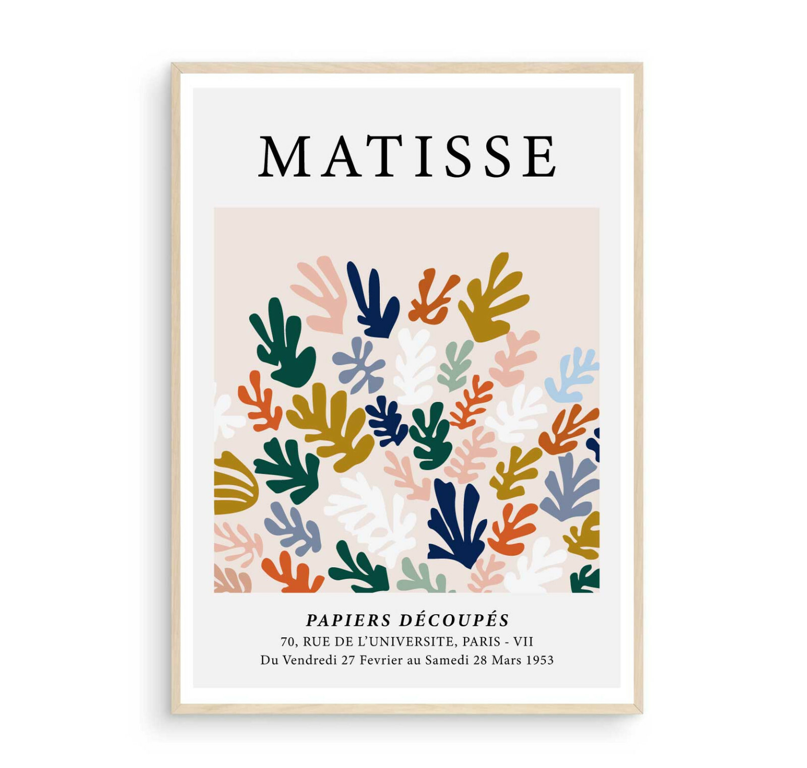 Matisse Art Print Poster, Matisse Cut Outs, Matisse Art Papiers de Coupes Multi