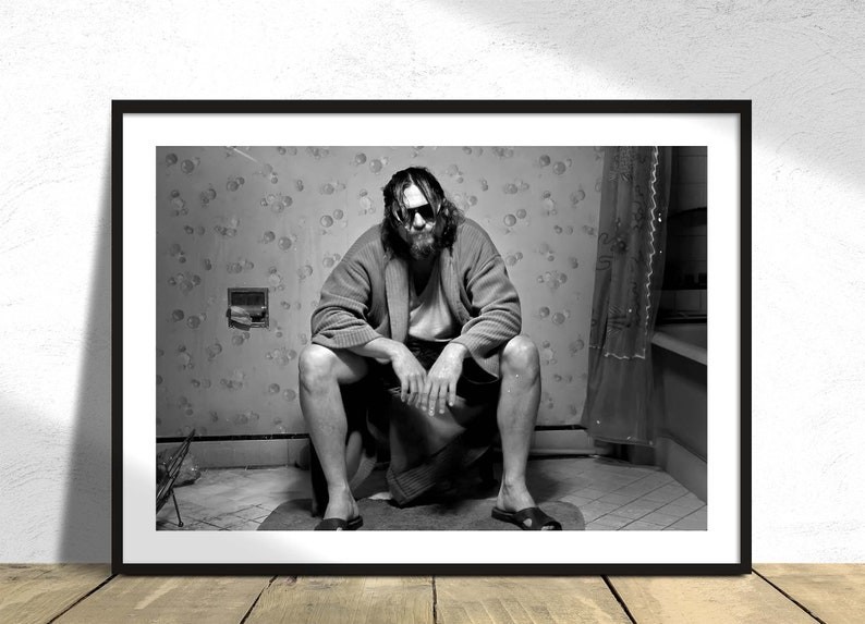 The Big Lebowski Poster The Dude Print Funny Bathroom Wall Decor, Noframe