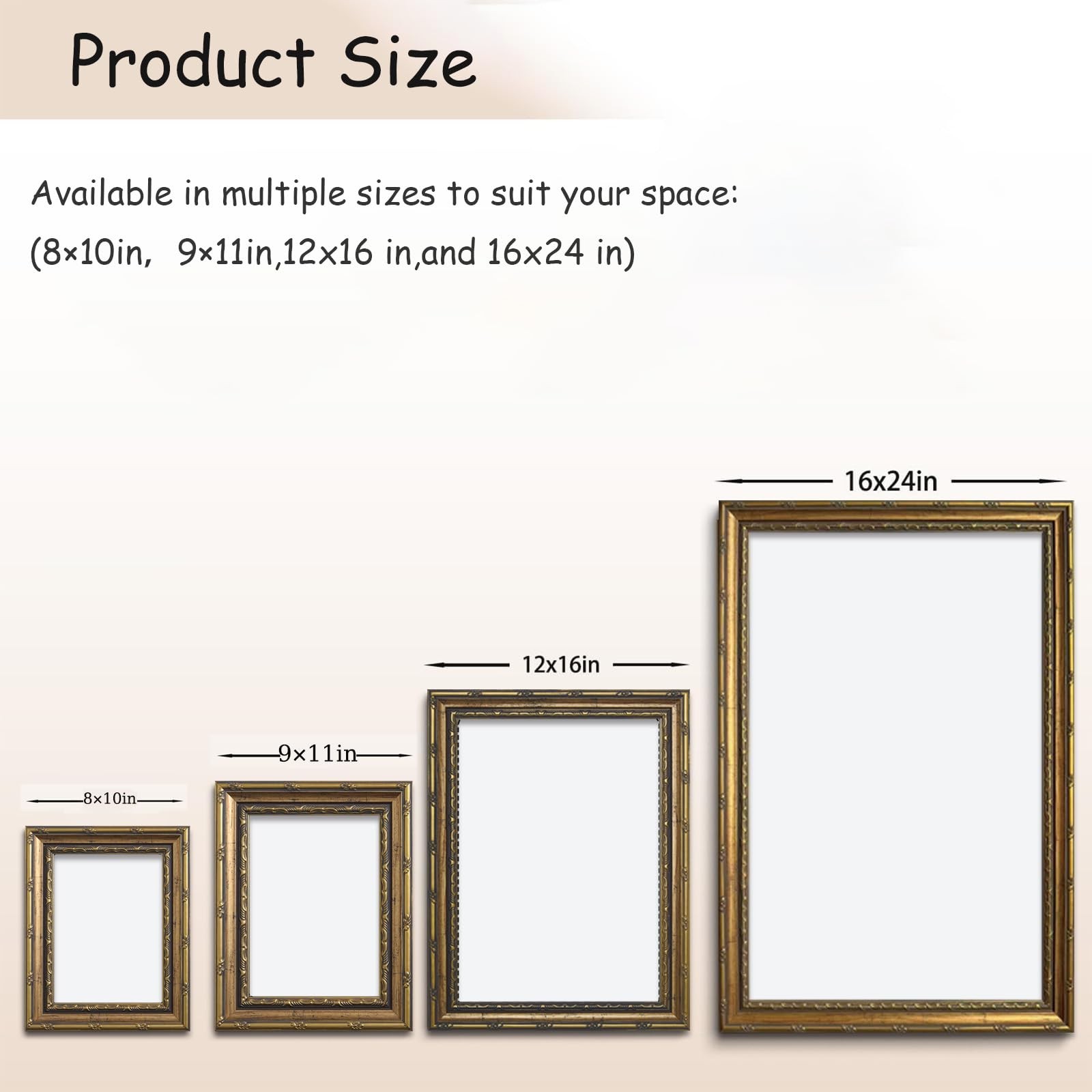 Vintage Gold Framed Wall Art Botanical Bird Pictures 10″L x 8″W, Ornate bird