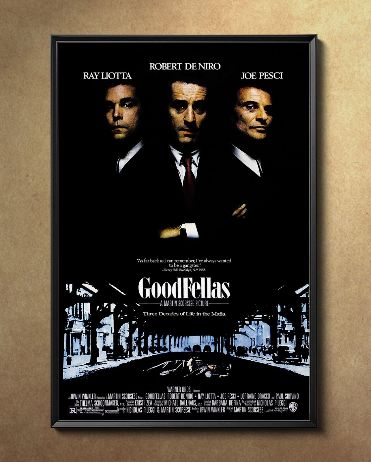 Goodfellas Robert De Niro 1990 Movie Poster 24″x36″ Glossy Unframed 9019