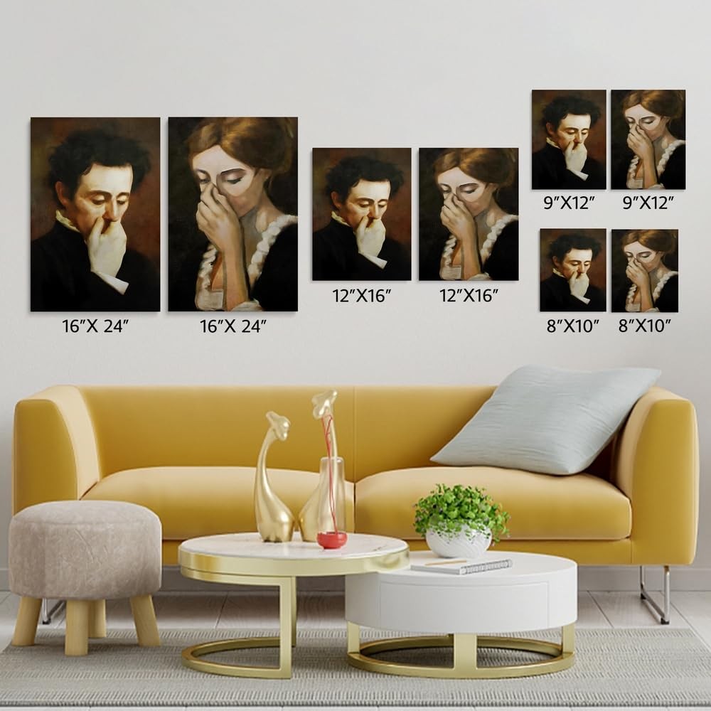 Framed Funny Bathroom Canvas Wall Art Set of 2 Vintage Bathroom Paintings Wal…