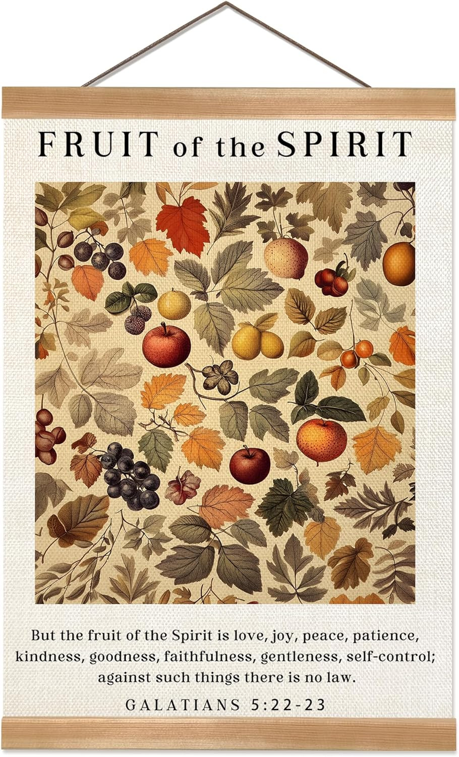 Christian Poster Wall Art Decor, Christian Bible Verse Fruit of the Spirit Galat