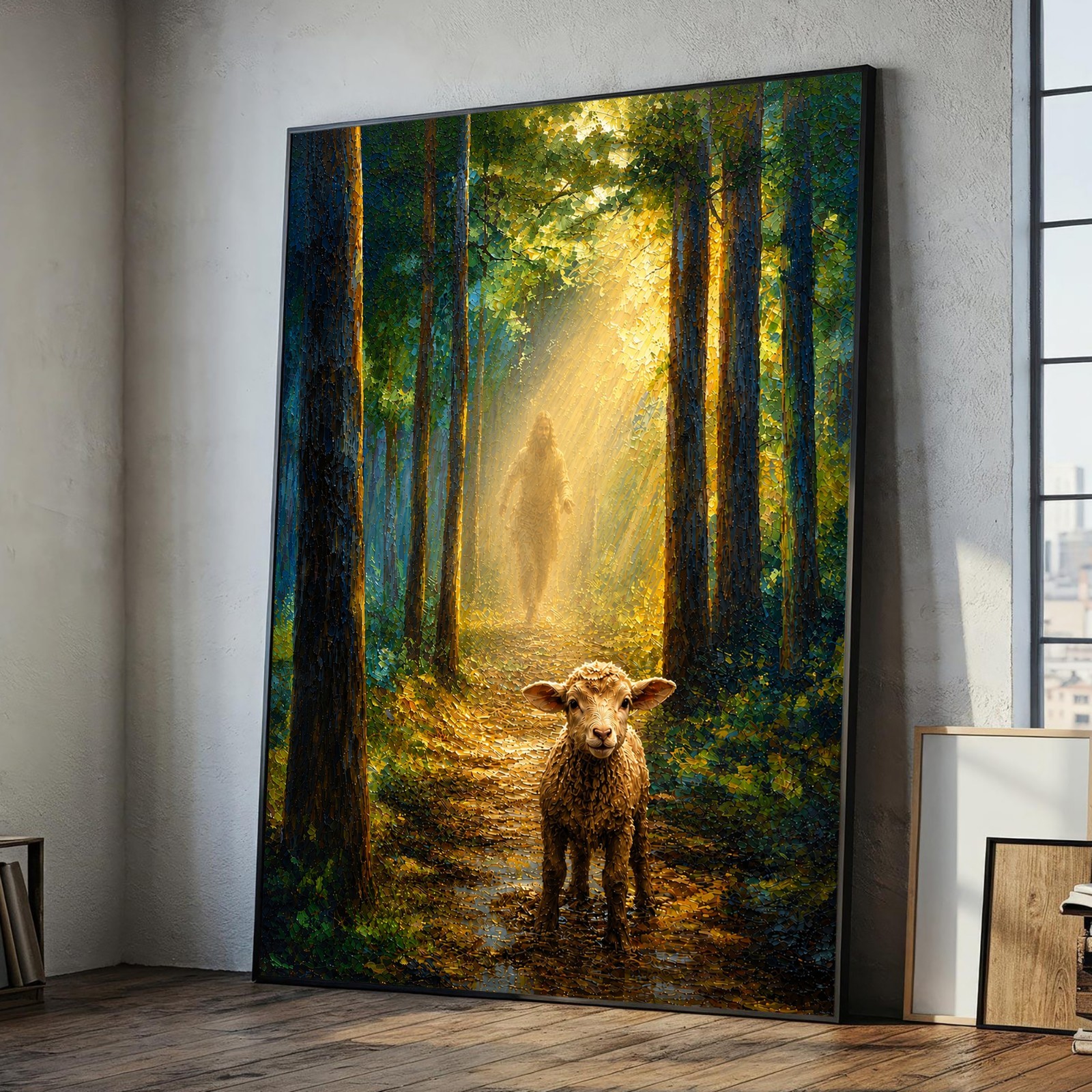 Jesus the Good Shepherd Gallery Wrapped Canvas Wall Art Christian Decor