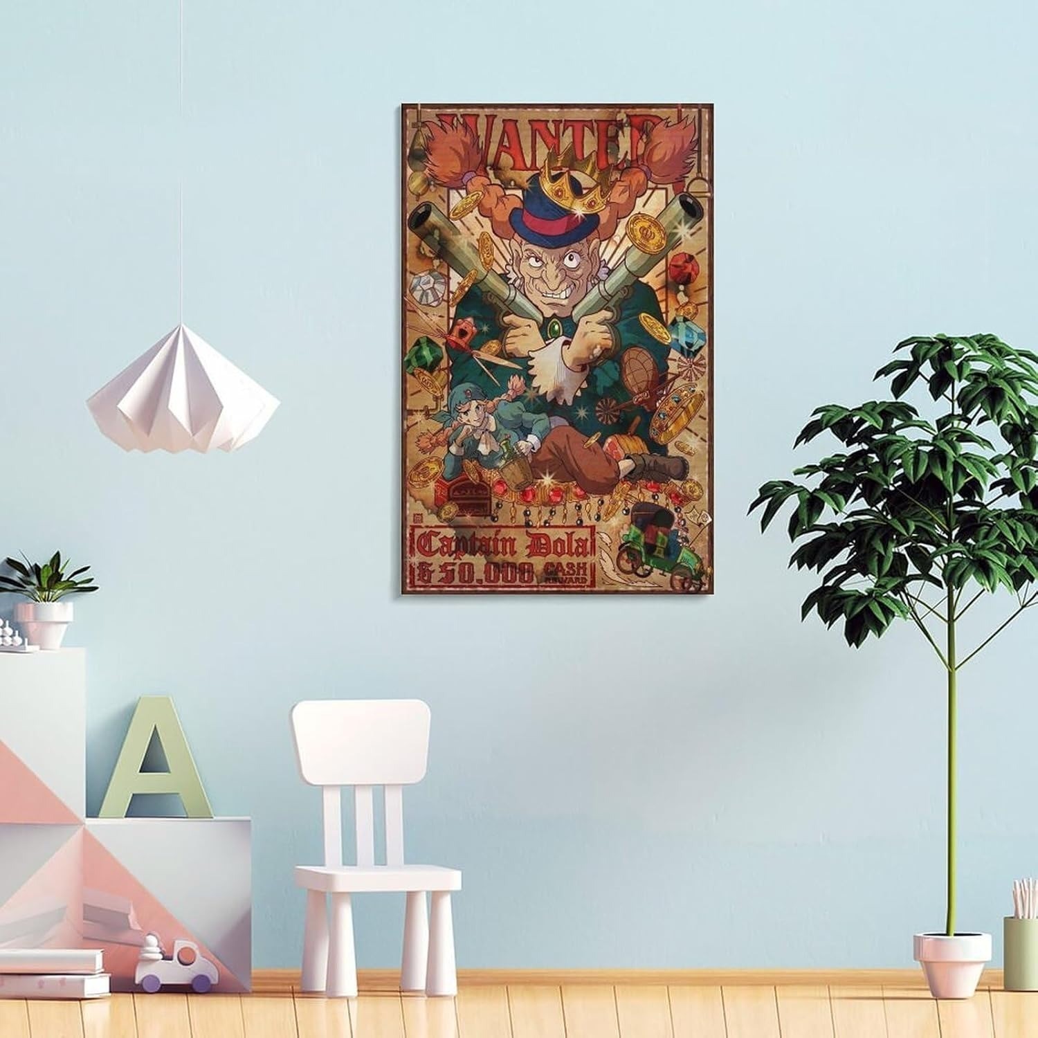 Castle in the Sky Studio Ghibli Canvas Wall Art Poster 20x30cm Bonus Gift