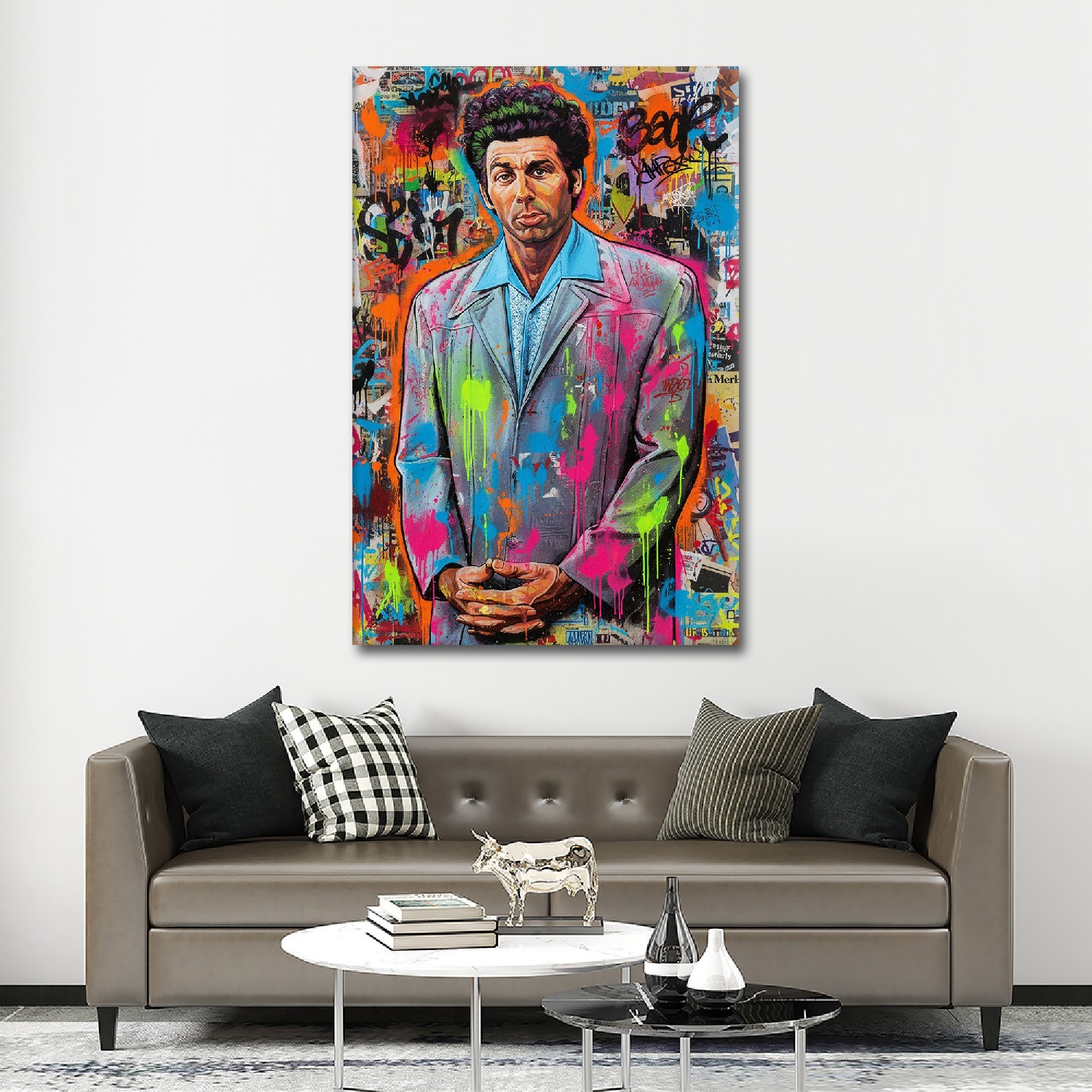 The Kramer Portrait – Graffiti Cosmo Original Canvas Art Seinfeld PRINT ONLY