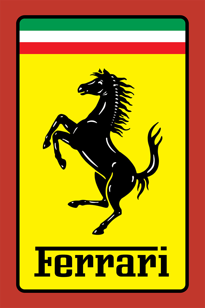 Ferrari Car Brand Logo Vintage Art Wall Indoor Room Poster – POSTER 20×30