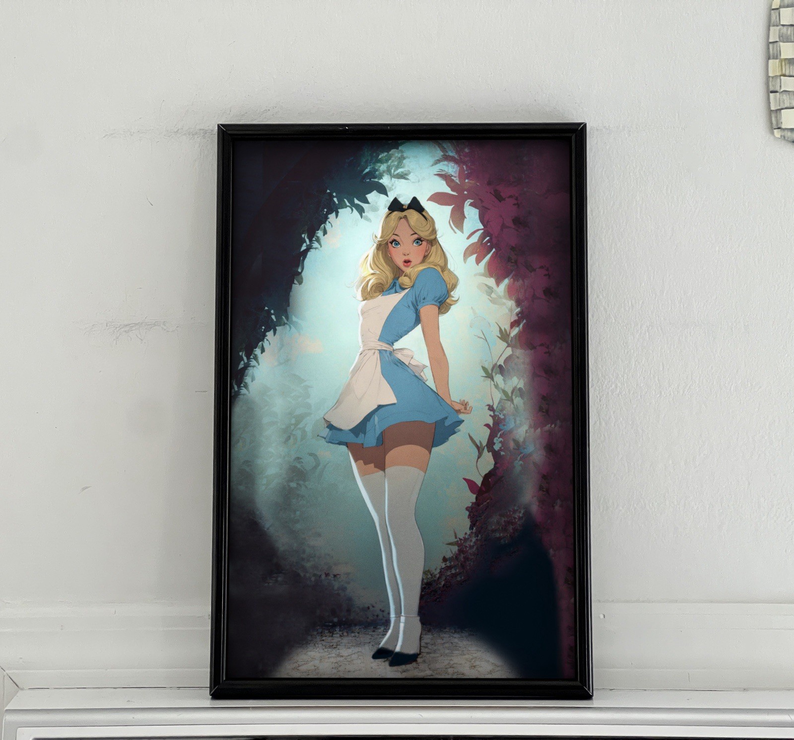 Alice In Wonderland Pinup Girl Art Poster