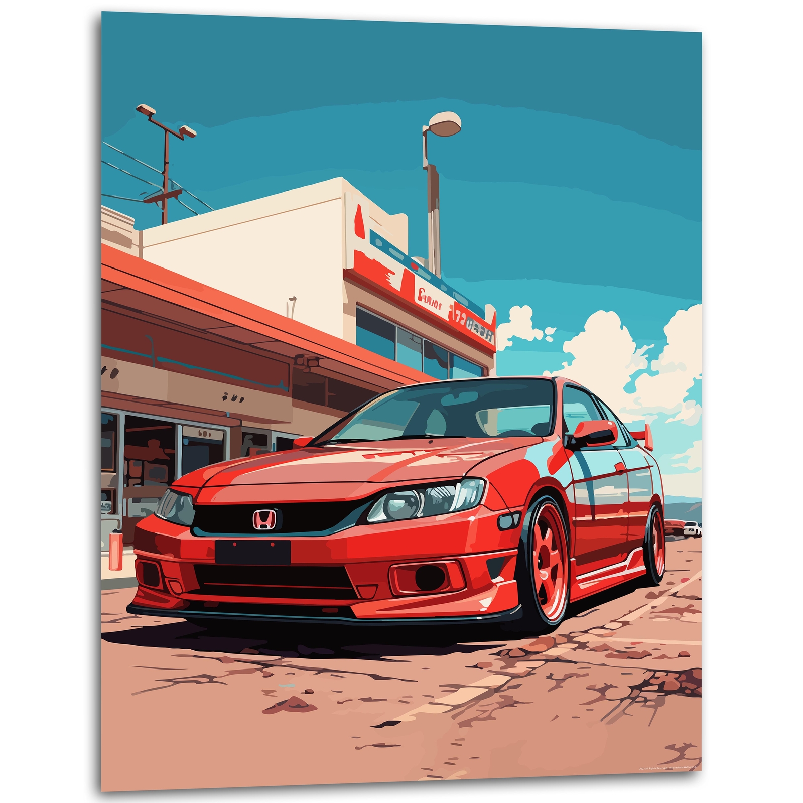 1997 Civic Poster Car Wall Decor Room Men 11×14 Inches Unframed