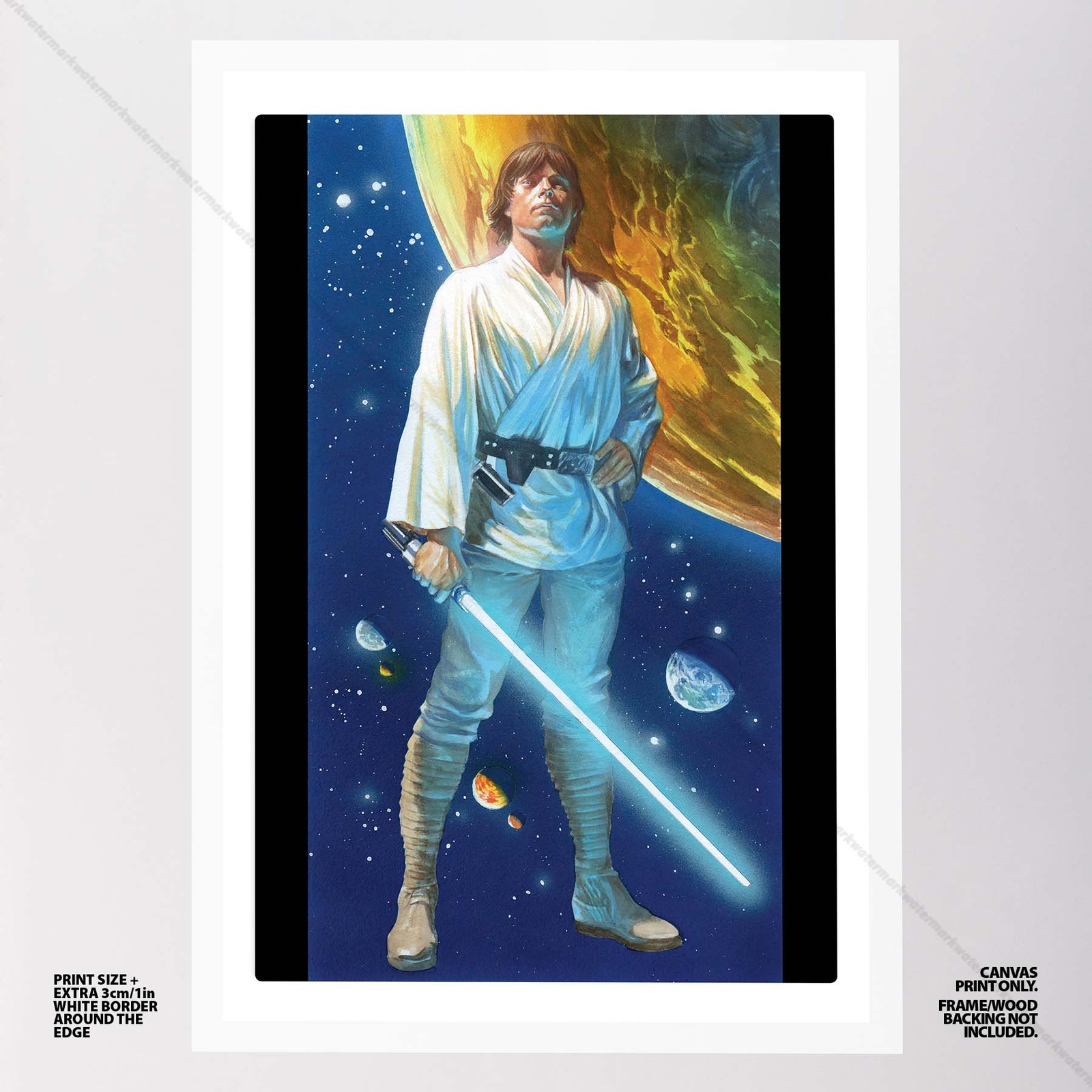 Luke Skywalker Star Wars Poster Canvas Movie Comic Art Print #115