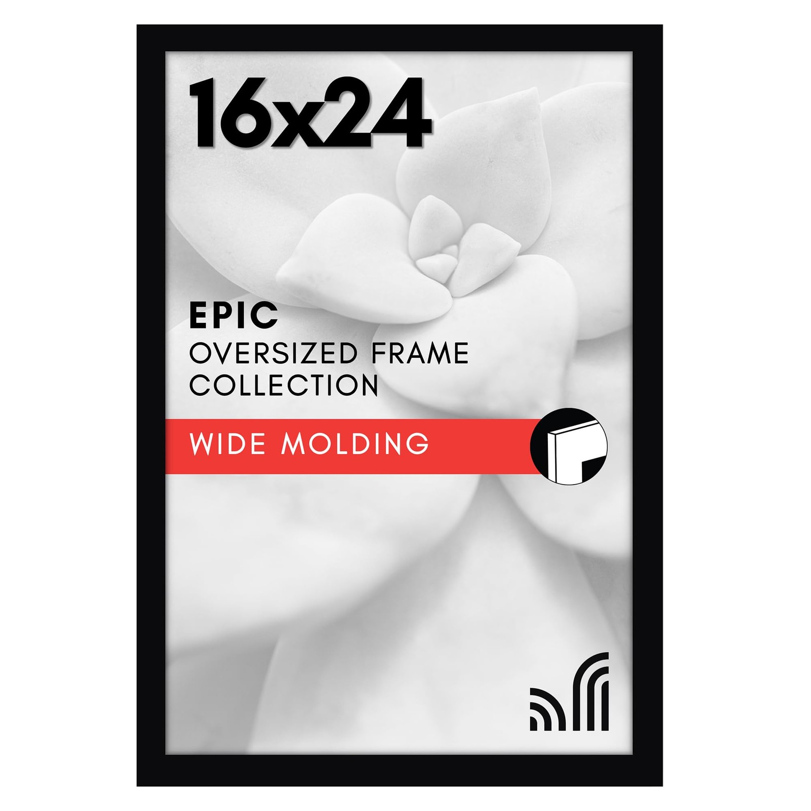 Americanflat 16×24 Poster Frame with Polished Plexiglass – Black 16X24,