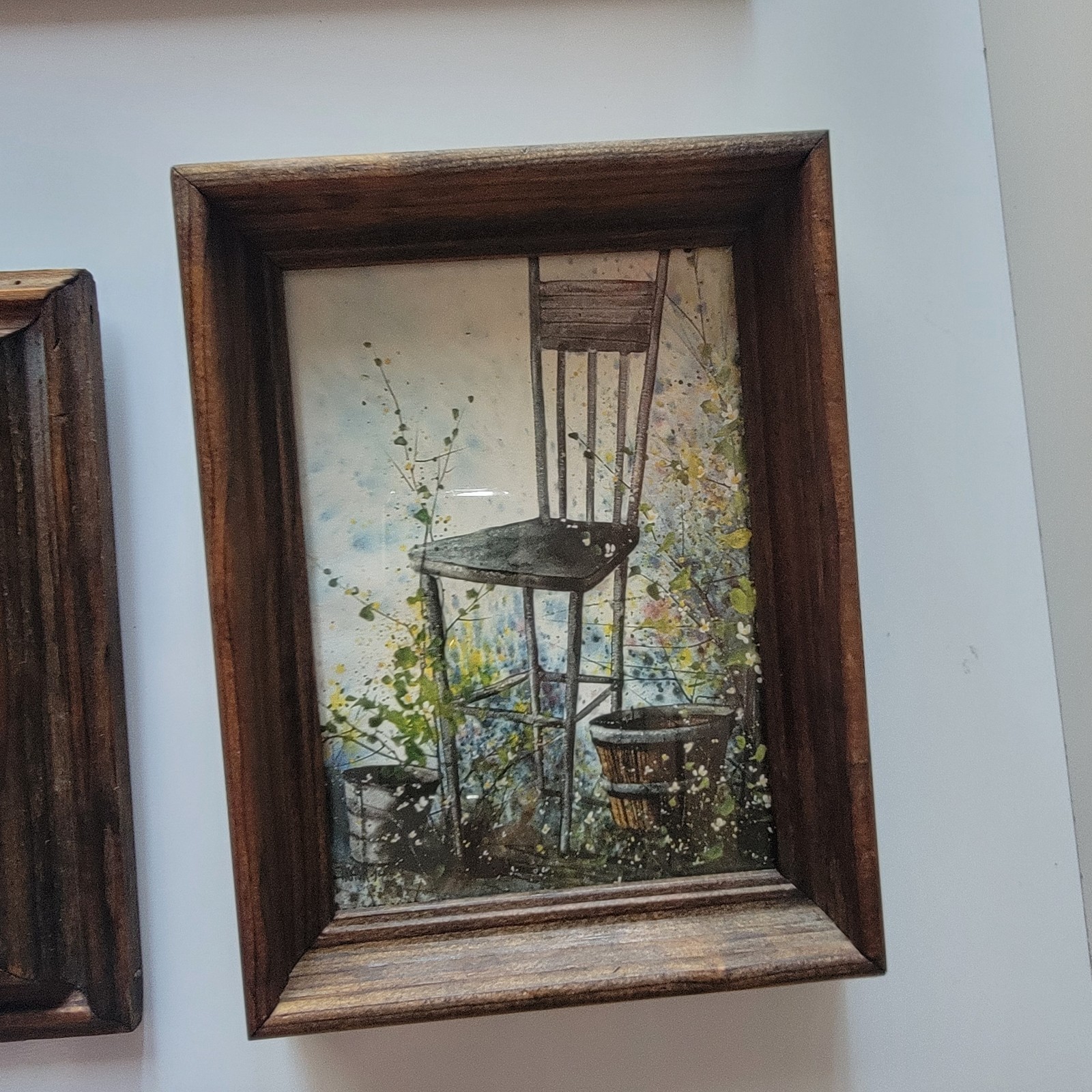 Rustic Vintage Framed Wall Art Set of 4 Nature Prints Farmhouse Decor