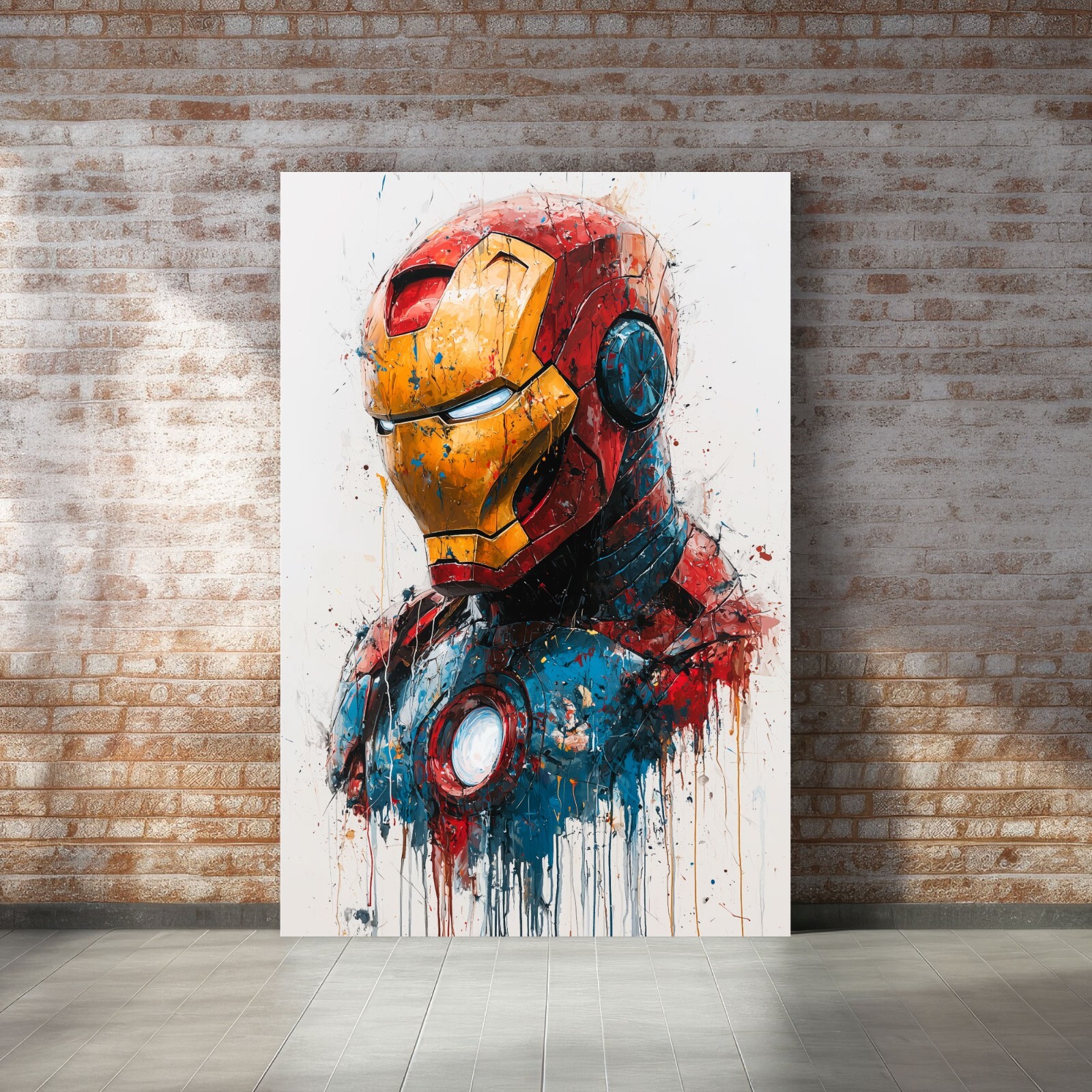 Iron Man Canvas Wall Art, Painting Print, Home Decor, Superhero – 5 Sizes