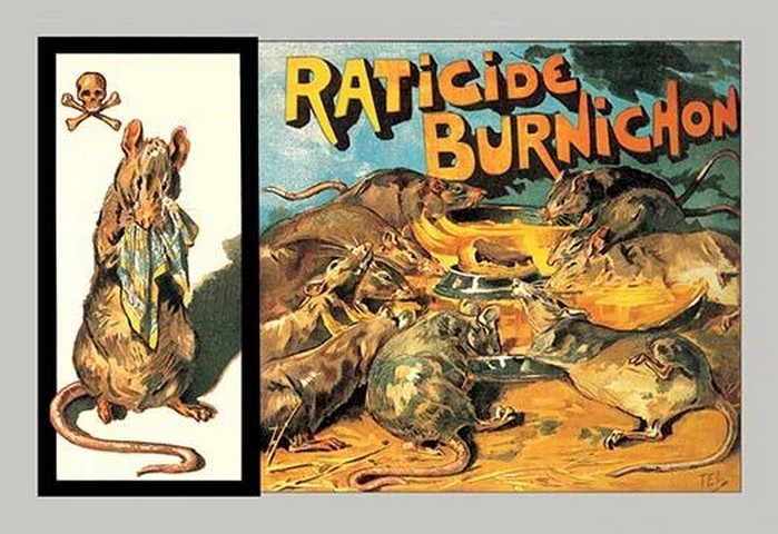 Raticide Burnichon Theophile Alexandre Steinlen Poster Print