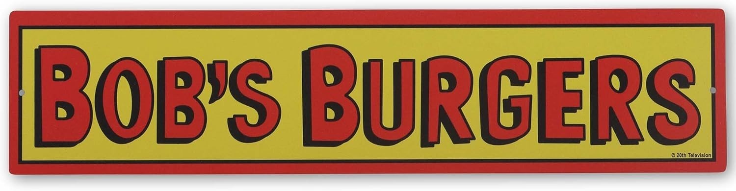 Bob’s Burgers Logo Wall Art – Fun Sign for Teen Bedrooms or Movie Rooms