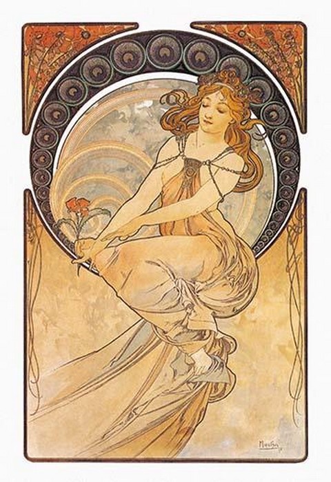 The Arts: Painting Alphonse Mucha Poster Print
