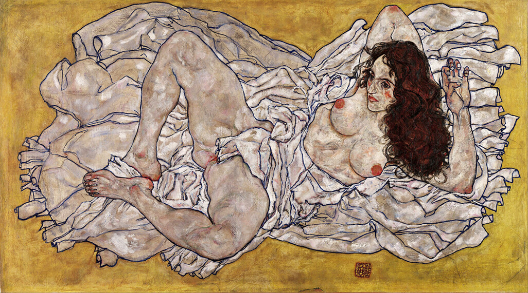 EGON SCHIELE RECLINING WOMAN EXPRESSIONISM ART GICLEE PRINT FINE CANVAS